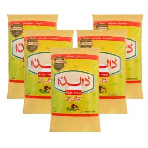 Dalda Fortified Cooking Oil Pouch, 1 Liter Each, 5-Pack