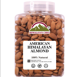 American Almond - 2.9 lbs (1300g) Large Plastic Jar | Himalayan Chef