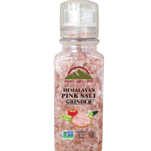 Pink Salt Square Glass Grinder - 368g | Himalayan Chef