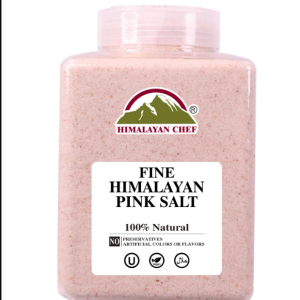 Pink Salt Fine Large Plastic Jar - 5 lbs (2268g) | Himalayan Chef