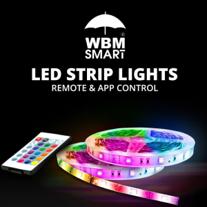 LED Strip Lights with Music Sync, Remote & App Control | WBM Smart