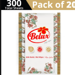 (Pack of 20) Belux Pocket Wet Wipes Tissues Pack