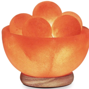 Salt Bowl Lamp With Massage Balls, 2-3 Lbs | Himalayan Glow