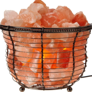 Tall Round Basket Salt Lamp, 8-10 Lbs | WBM