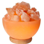 Himalayan Glow Natural Bowl Salt Lamp With Salt Chunks 6-8 Lbs