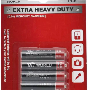 Extra Heavy Duty Battery Cells AAA | 4 Pcs | WBM World