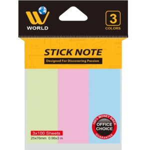 Stick Note 3 Colors - 300 Sheets | WBM World