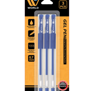 Blue Gel Pen  - 3 Pcs | WBM World