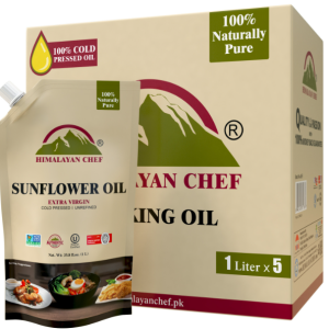 Himalayan Chef Sunflower Oil- 11 lbs (1x5 Ltr) | Unrefined Extra Virgin