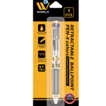 Retractable Ball Point Pen - 4 Colors | WBM World